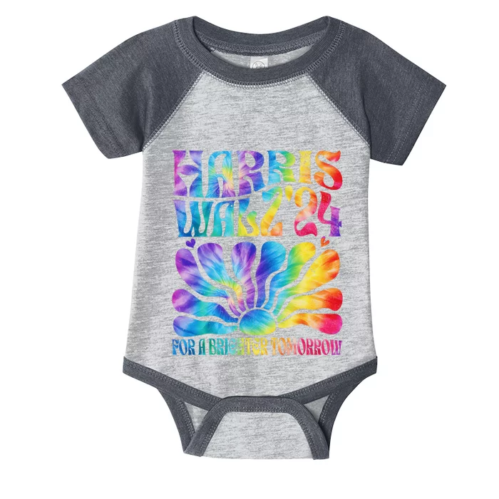 Tie Dye Harris Waltz 2024 Election Kamala Harris Tim Waltz Infant Baby Jersey Bodysuit