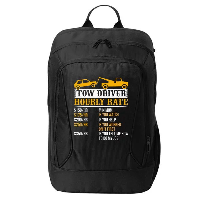 Tow Driver Hourly Rate Tow Truck Driver Tow Trucker City Backpack