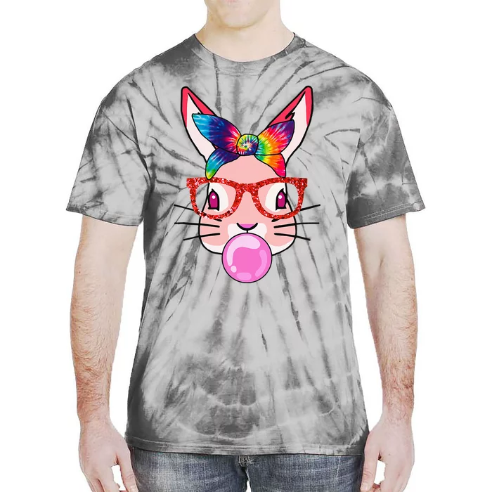 Tie Dye Headband Bunny Bubble Gum Funny Tie-Dye T-Shirt