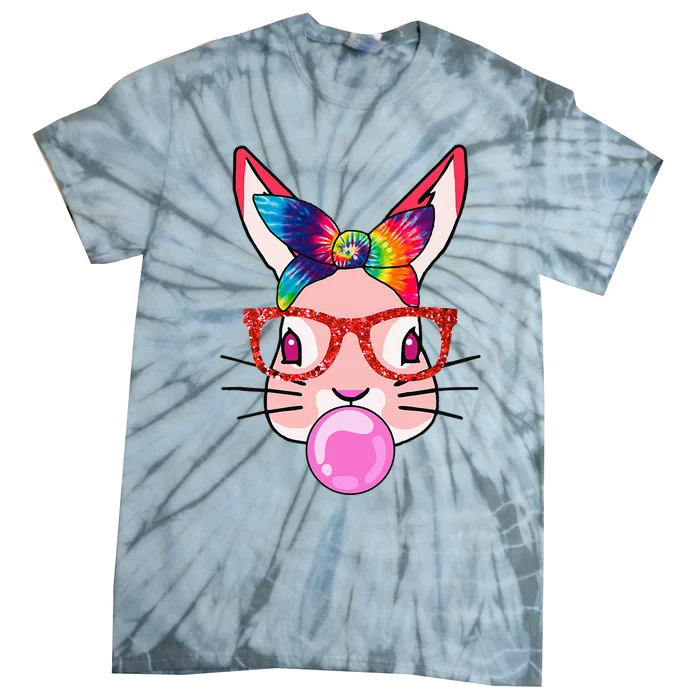 Tie Dye Headband Bunny Bubble Gum Funny Tie-Dye T-Shirt