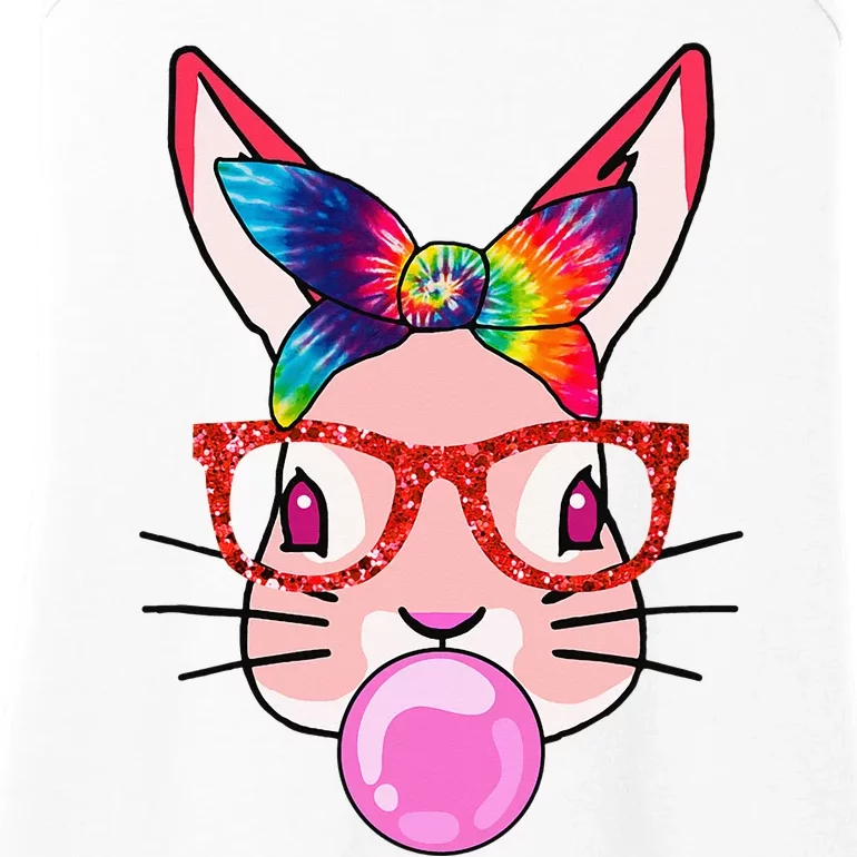 Tie Dye Headband Bunny Bubble Gum Funny Ladies Essential Tank