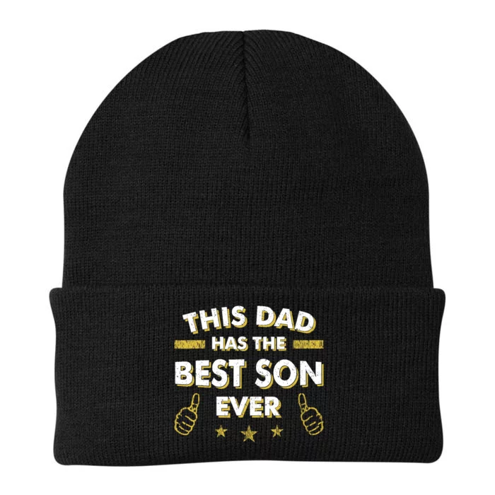 This Dad Has The Best Son Ever Father Day Christmas From Son Knit Cap Winter Beanie