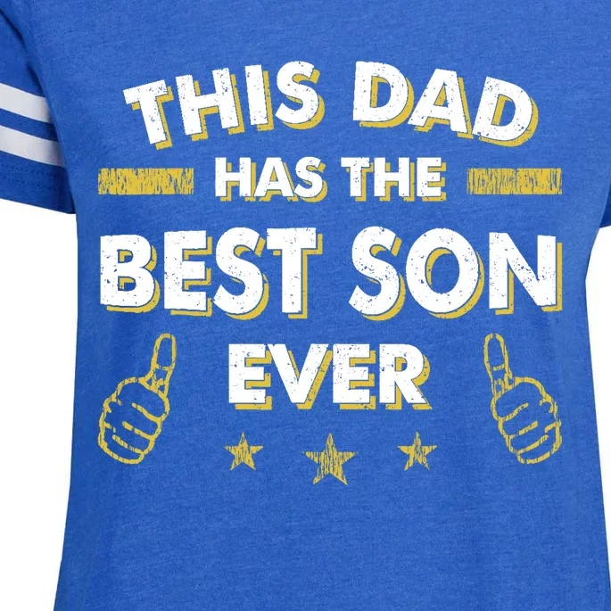 This Dad Has The Best Son Ever Father Day Christmas From Son Enza Ladies Jersey Football T-Shirt