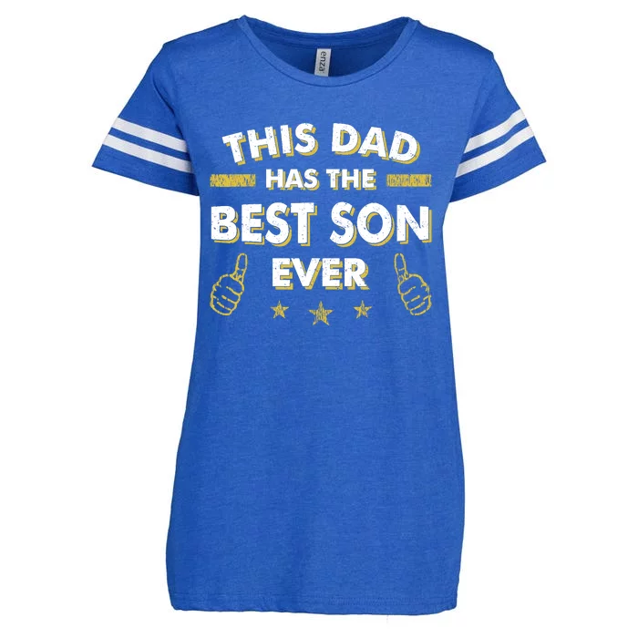 This Dad Has The Best Son Ever Father Day Christmas From Son Enza Ladies Jersey Football T-Shirt