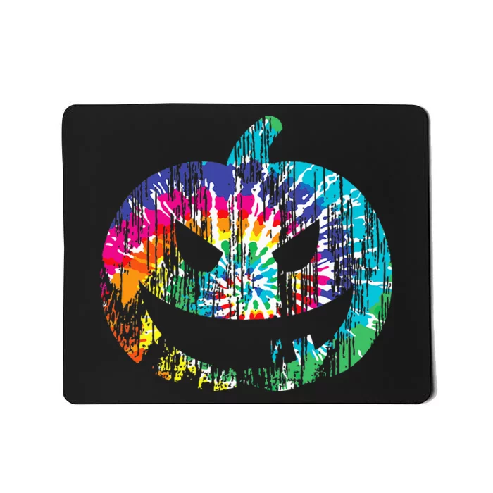 Tie Dye Halloween Jack O Lantern Spooky Pumpkin Mousepad