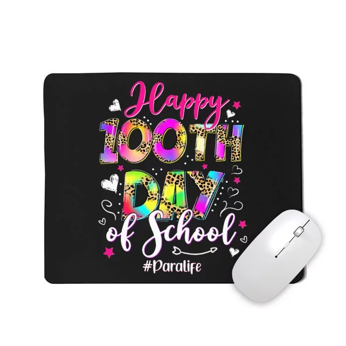 Tie Dye Happy 100th Day Of School Para Life Mousepad