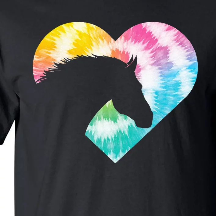 Tie Dye Horse Heart Shaped Animal Lover Horseback Rider Tall T-Shirt