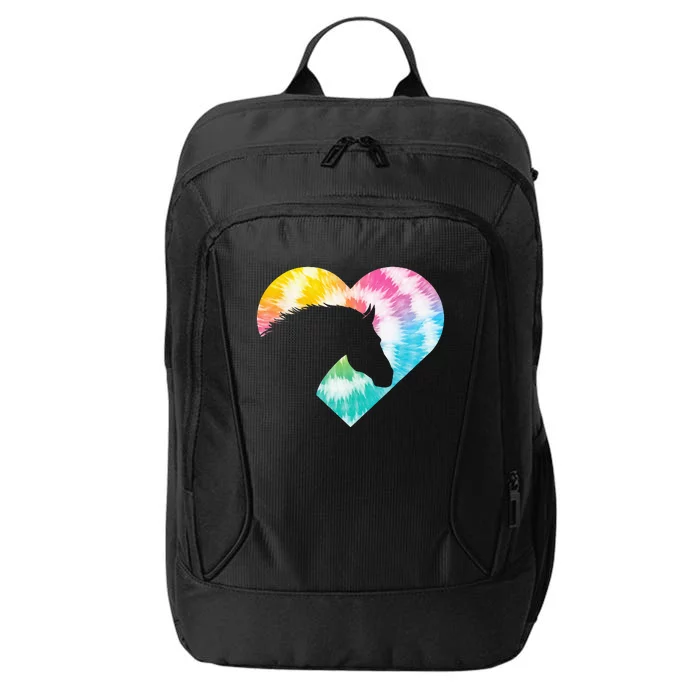 Tie Dye Horse Heart Shaped Animal Lover Horseback Rider City Backpack