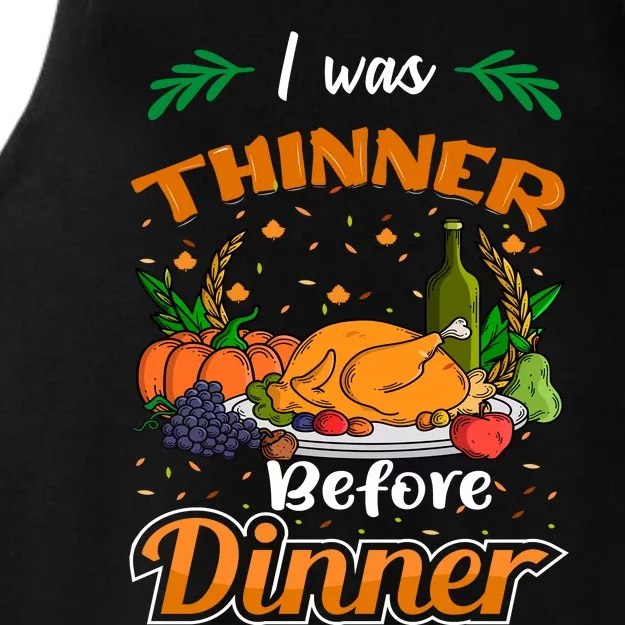 Thanksgiving Day Humor Graphic Ladies Tri-Blend Wicking Tank