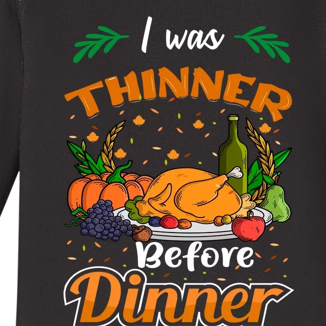 Thanksgiving Day Humor Graphic Baby Long Sleeve Bodysuit