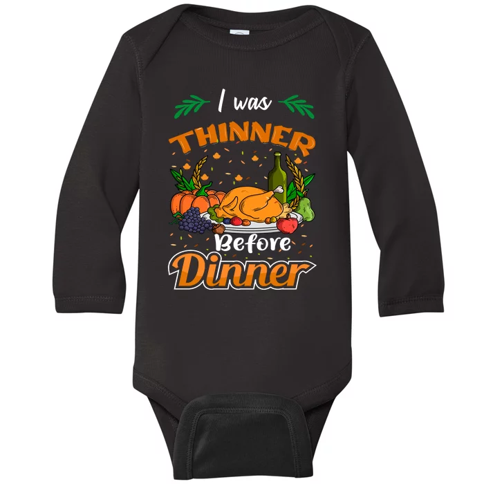 Thanksgiving Day Humor Graphic Baby Long Sleeve Bodysuit