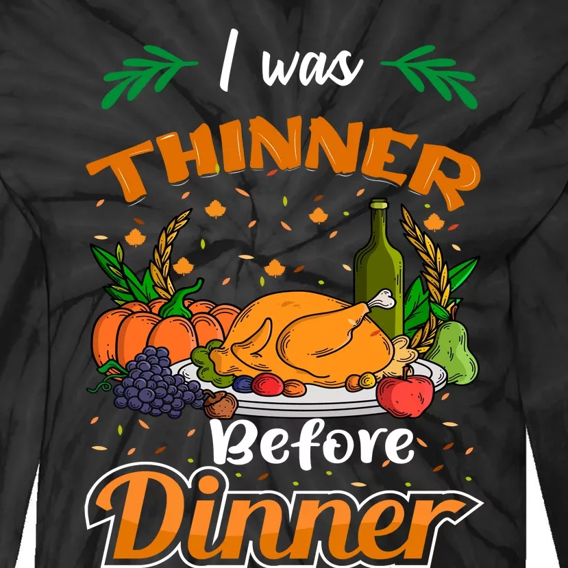 Thanksgiving Day Humor Graphic Tie-Dye Long Sleeve Shirt