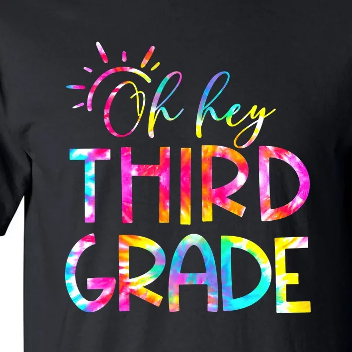 Tie Dye Hello 3rd Third Grade Teacher Student Back To School Tall T-Shirt