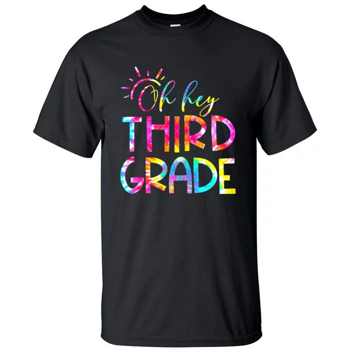 Tie Dye Hello 3rd Third Grade Teacher Student Back To School Tall T-Shirt