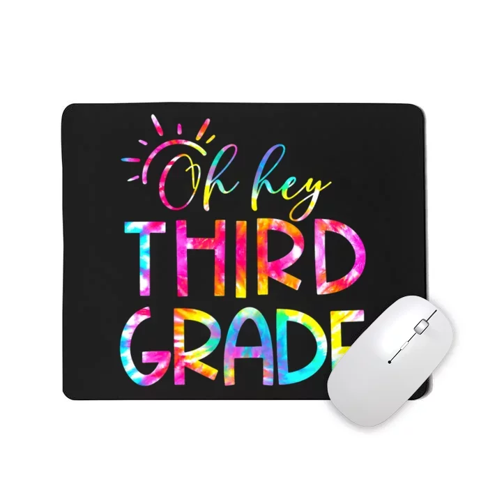 Tie Dye Hello 3rd Third Grade Teacher Student Back To School Mousepad