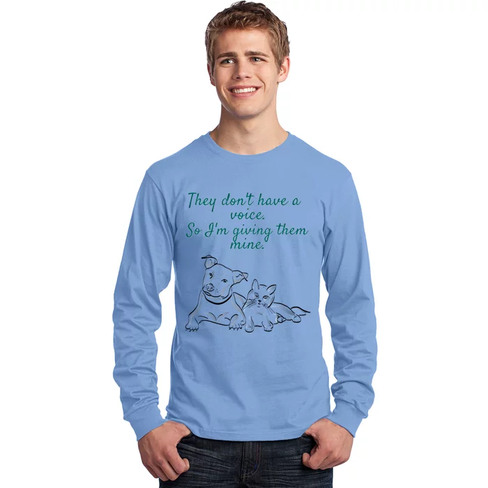 They Dont Have A Voice Animal Advocate Gift Long Sleeve Shirt