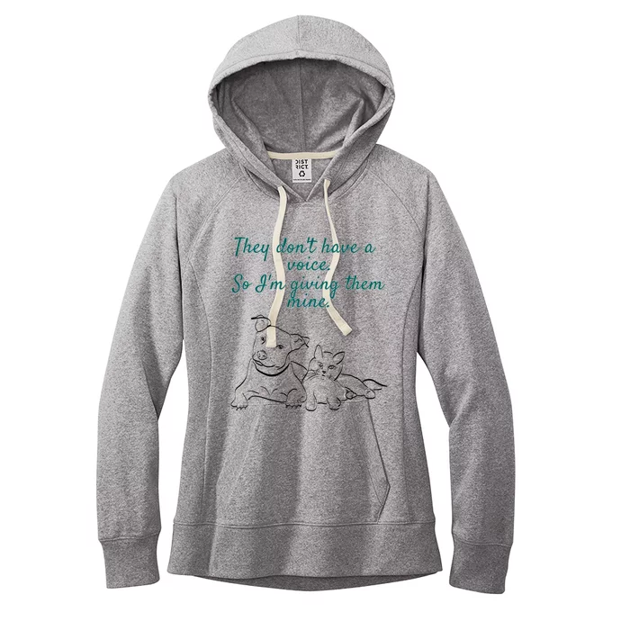 They Dont Have A Voice Animal Advocate Gift Women's Fleece Hoodie