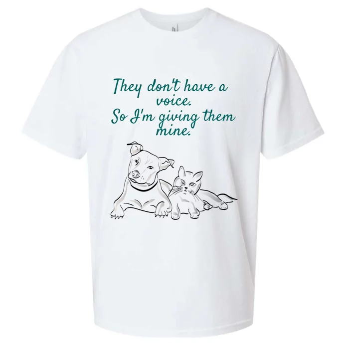 They Dont Have A Voice Animal Advocate Gift Sueded Cloud Jersey T-Shirt