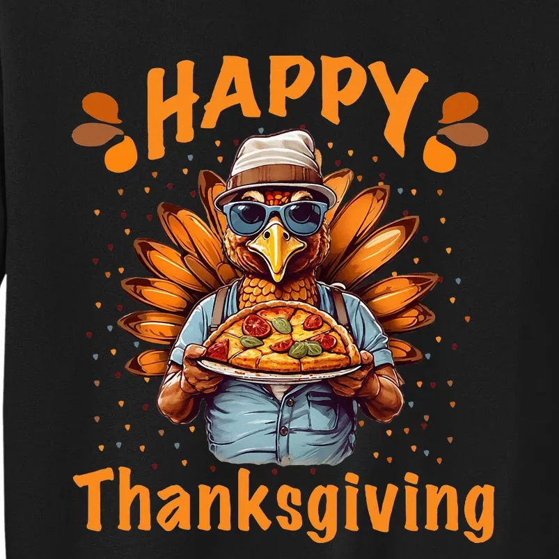 turkey day Happy thanksgiving family dinner Tall Sweatshirt