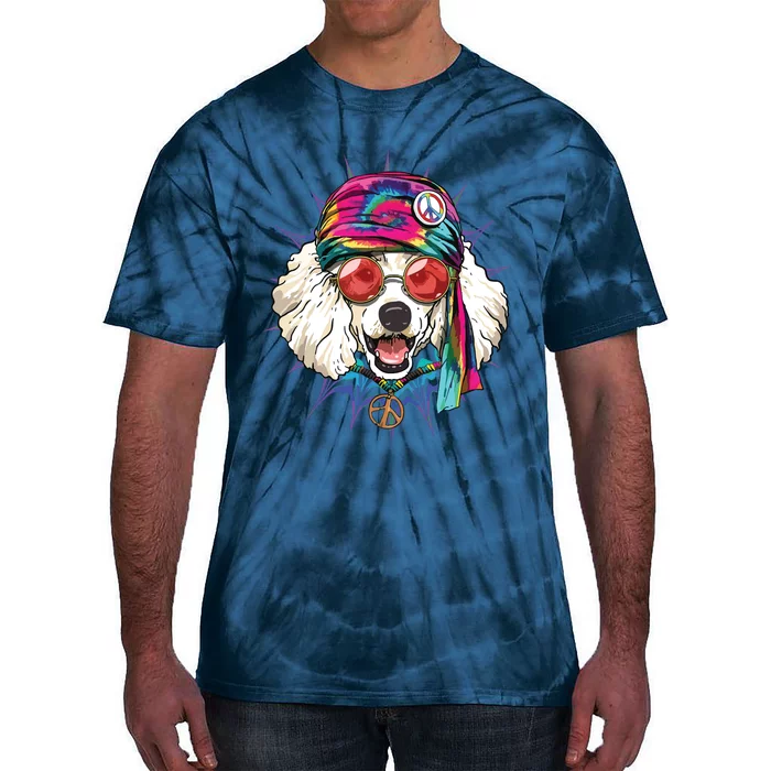 Tie Dye Hippie Poodle Hippiness Peace Love Dog Tie-Dye T-Shirt