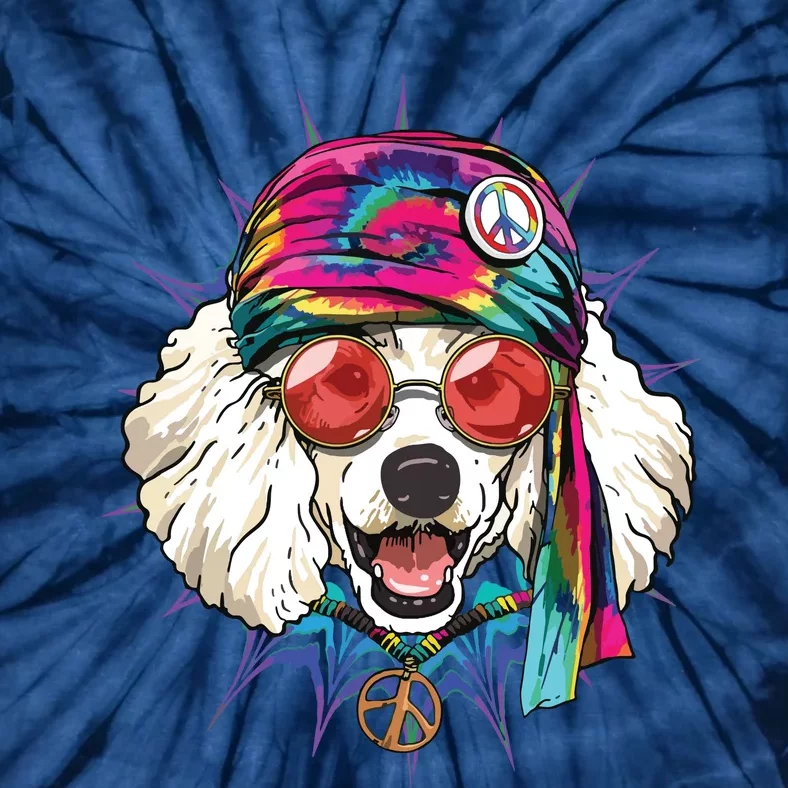 Tie Dye Hippie Poodle Hippiness Peace Love Dog Tie-Dye T-Shirt