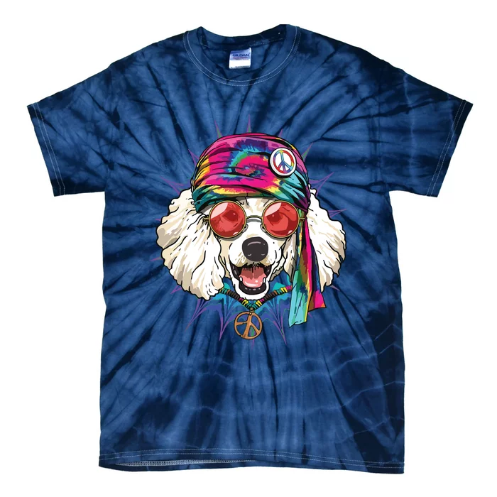 Tie Dye Hippie Poodle Hippiness Peace Love Dog Tie-Dye T-Shirt