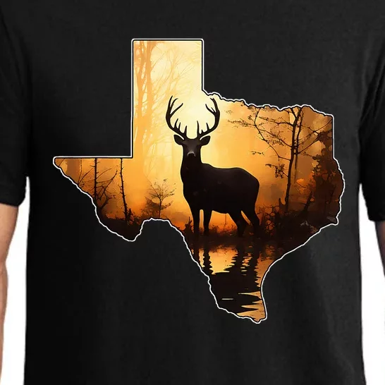 Texas Deer Hunter Forest Silhouette Texan Wildlife Lover Pajama Set