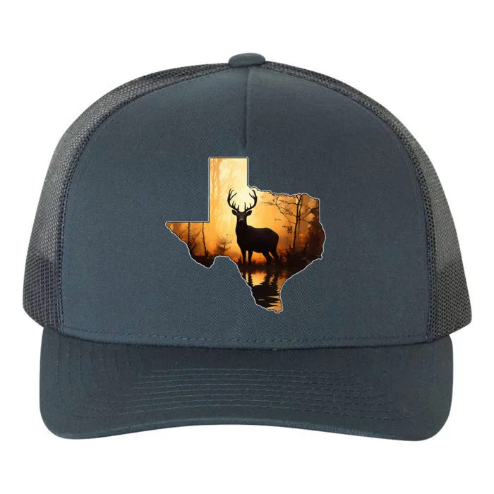 Texas Deer Hunter Forest Silhouette Texan Wildlife Lover Yupoong Adult 5-Panel Trucker Hat