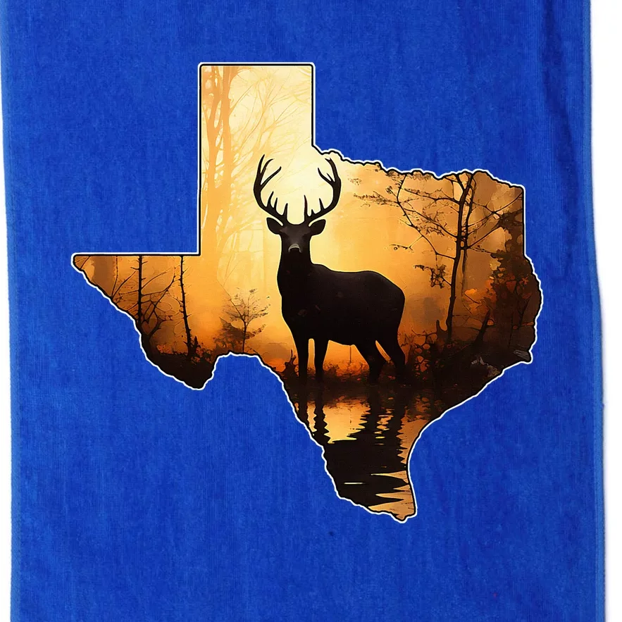 Texas Deer Hunter Forest Silhouette Texan Wildlife Lover Platinum Collection Golf Towel