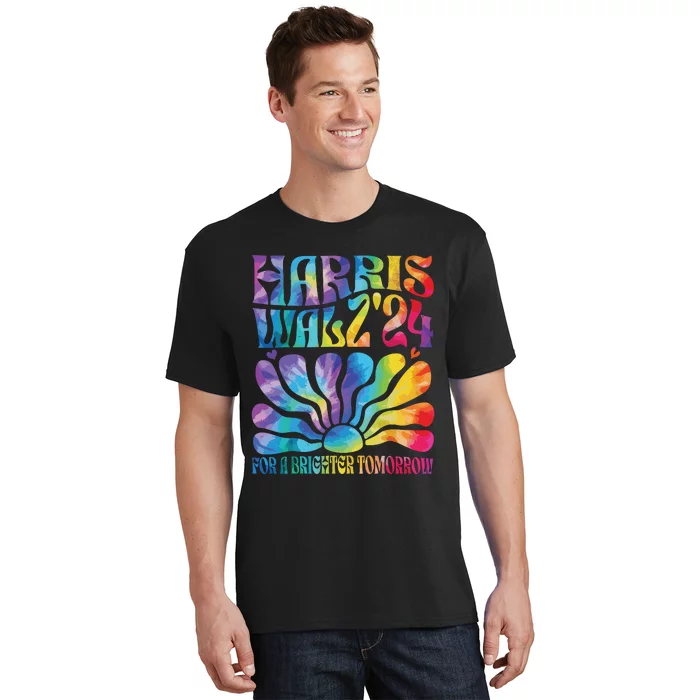 Tie Dye Harris Waltz 2024 Election Kamala Harris Tim Waltz T-Shirt