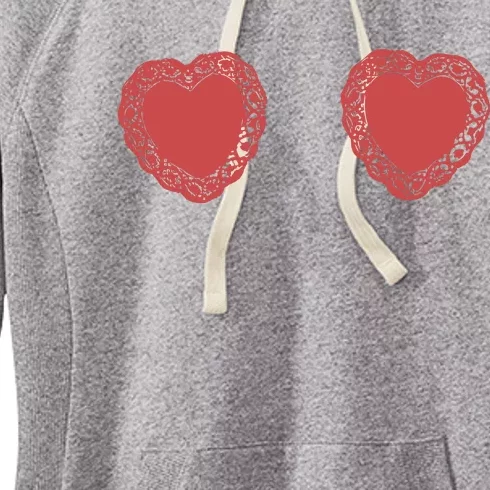 The Doily Hearts Women's Fleece Hoodie