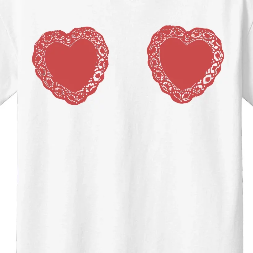 The Doily Hearts Kids T-Shirt