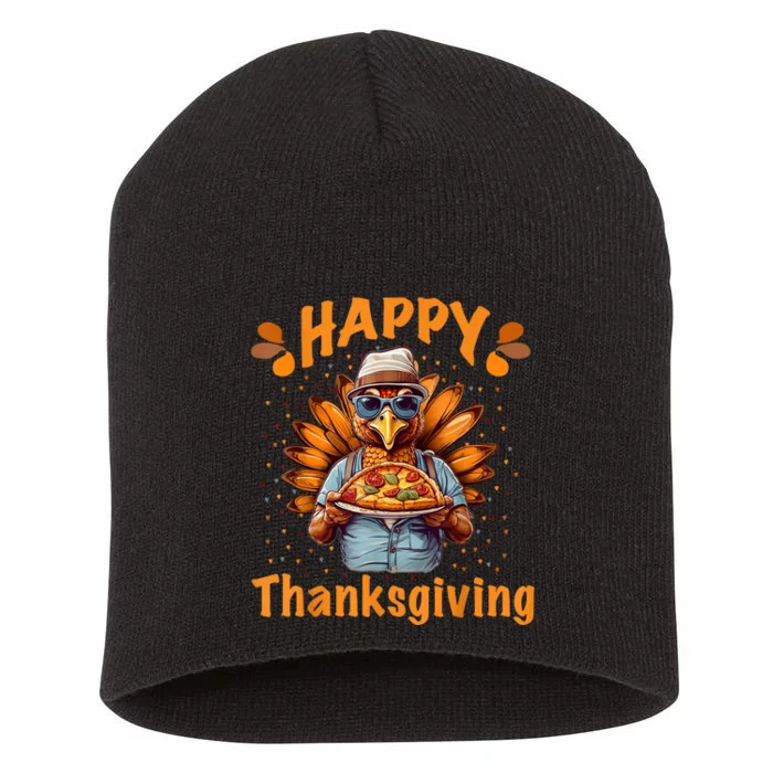 Turkey Day Happy Thanksgiving Family Dinner Short Acrylic Beanie