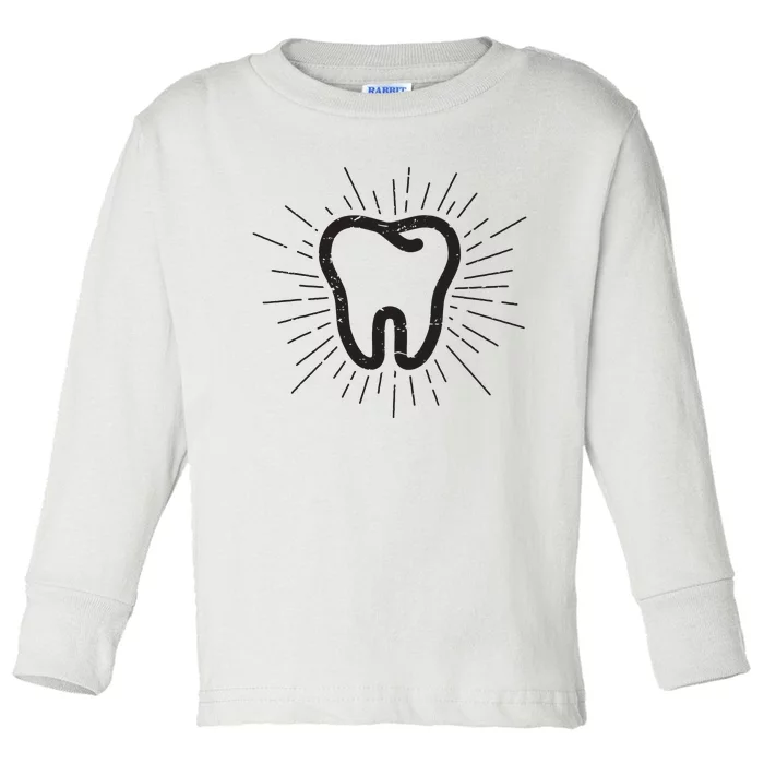 Tooth Dentist Hygienist Dental Oral Hygiene Gift Toddler Long Sleeve Shirt