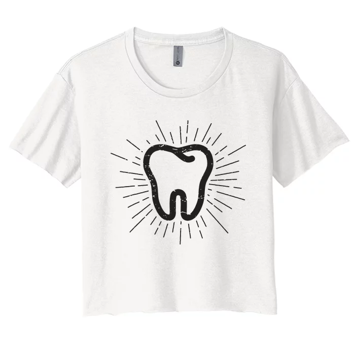 Tooth Dentist Hygienist Dental Oral Hygiene Gift Women's Crop Top Tee