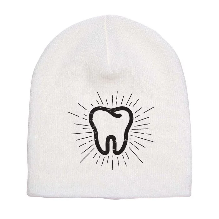 Tooth Dentist Hygienist Dental Oral Hygiene Gift Short Acrylic Beanie