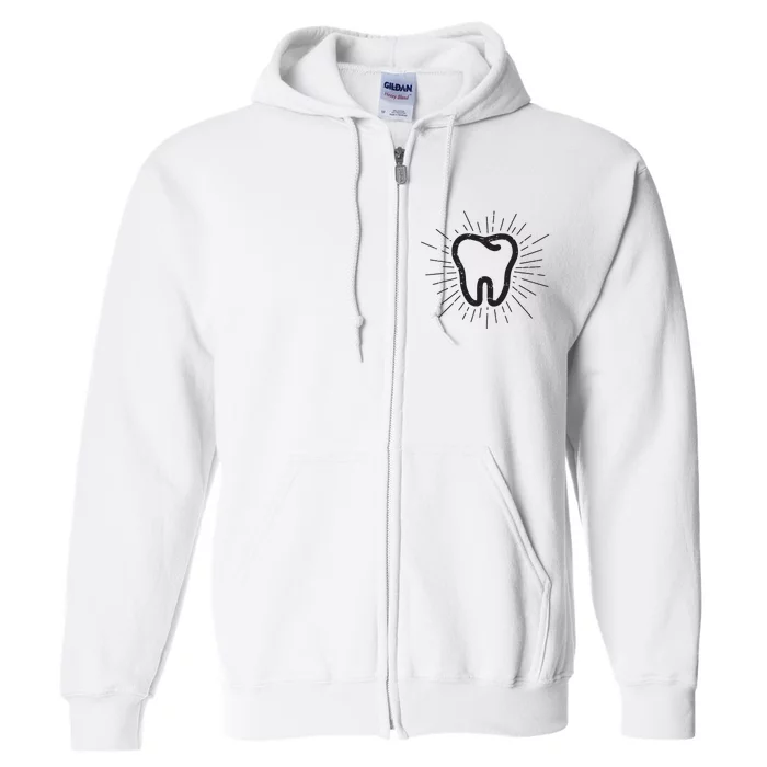 Tooth Dentist Hygienist Dental Oral Hygiene Gift Full Zip Hoodie