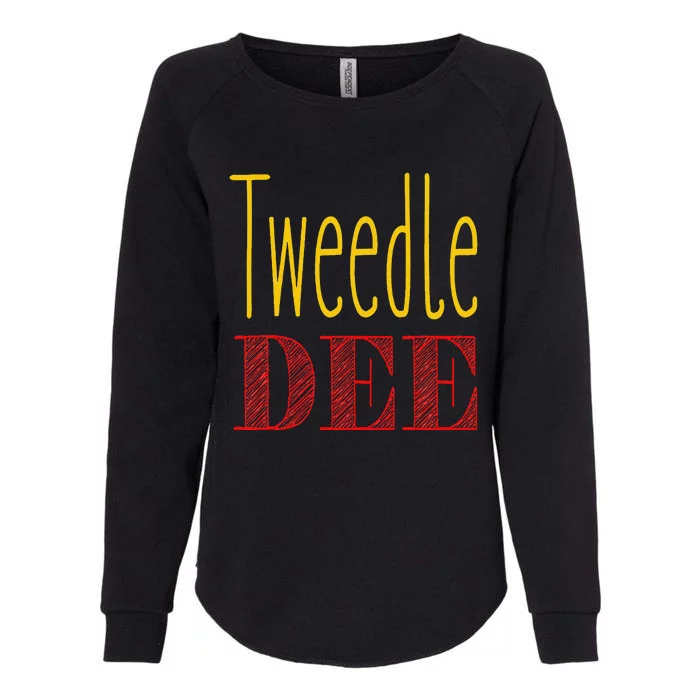 Tweedle Dee Halloween Costume Womens California Wash Sweatshirt