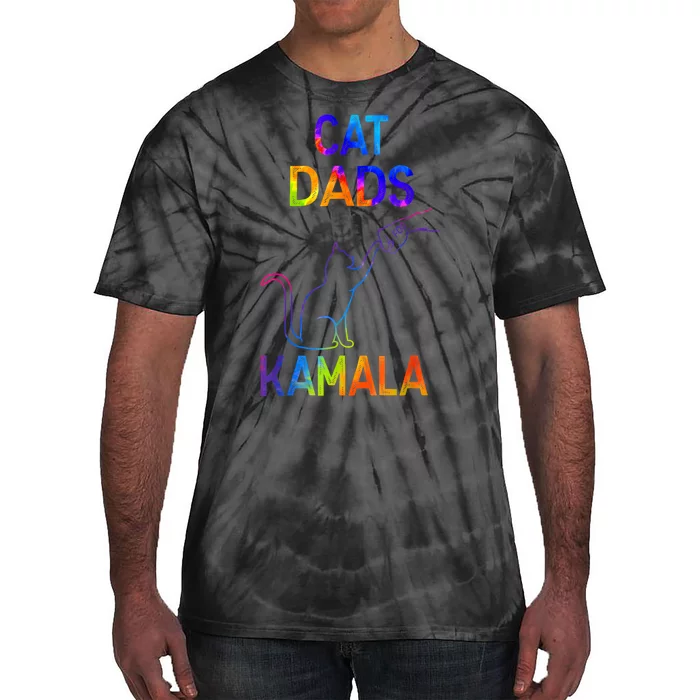 Tie Dye Harris Madam President 47 Cat Dads For Kamala Gift Tie-Dye T-Shirt