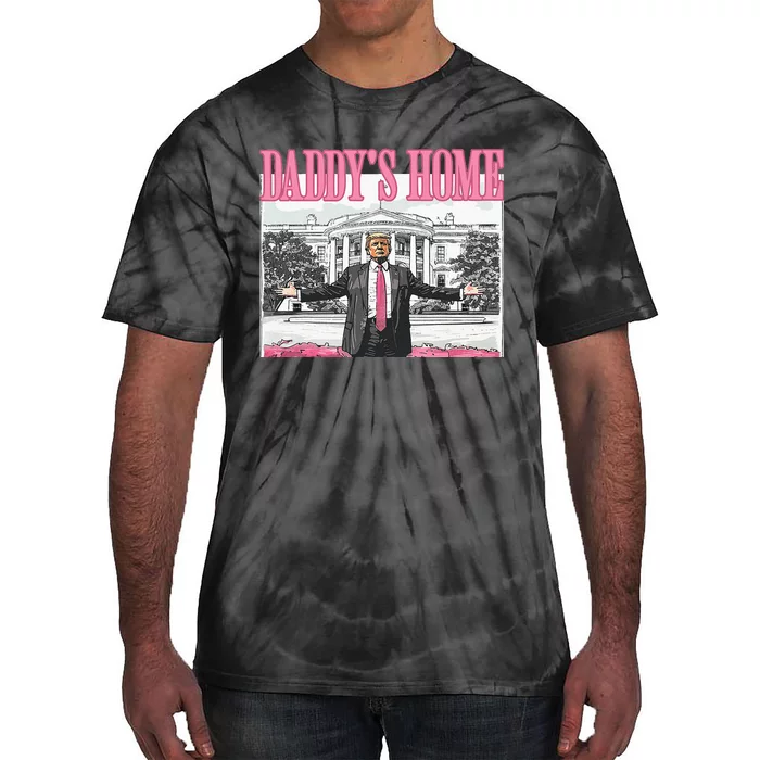 Trump Daddys Home White House 2024 Tie-Dye T-Shirt