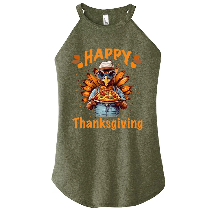 turkey day Happy thanksgiving family dinner Women’s Perfect Tri Rocker Tank