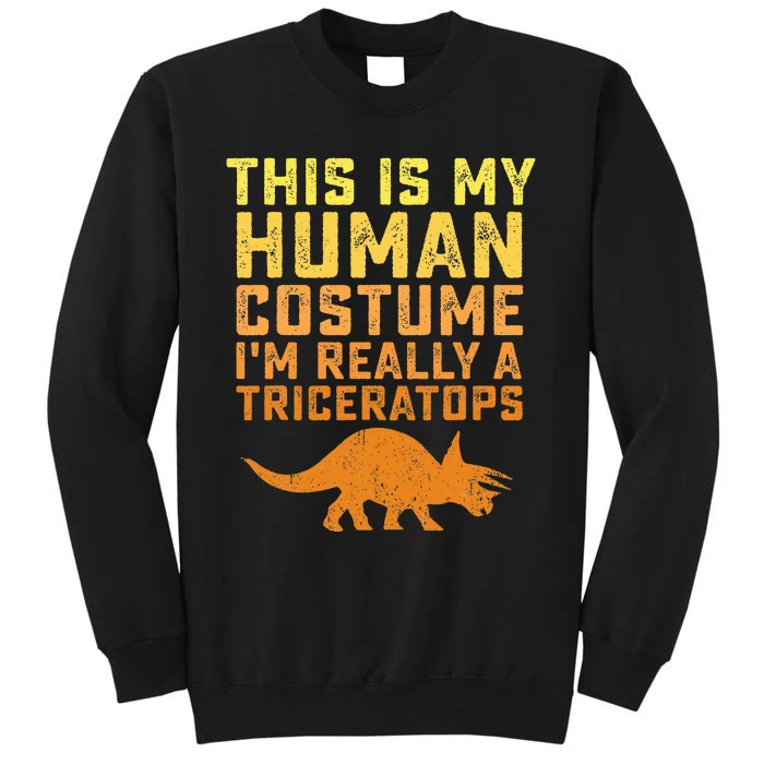 Triceratops Dinosaur Halloween Costume Gift Idea Tall Sweatshirt