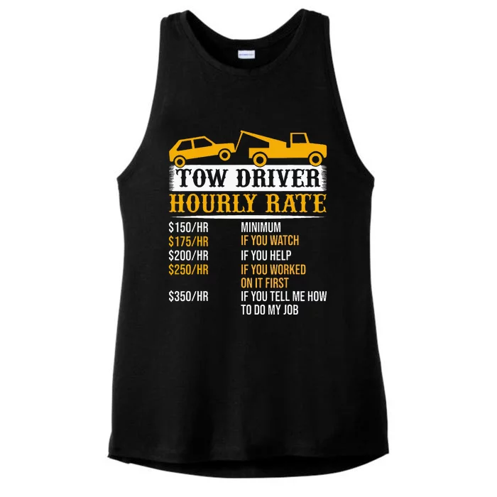 Tow Driver Hourly Rate Tow Truck Driver Tow Trucker Ladies Tri-Blend Wicking Tank