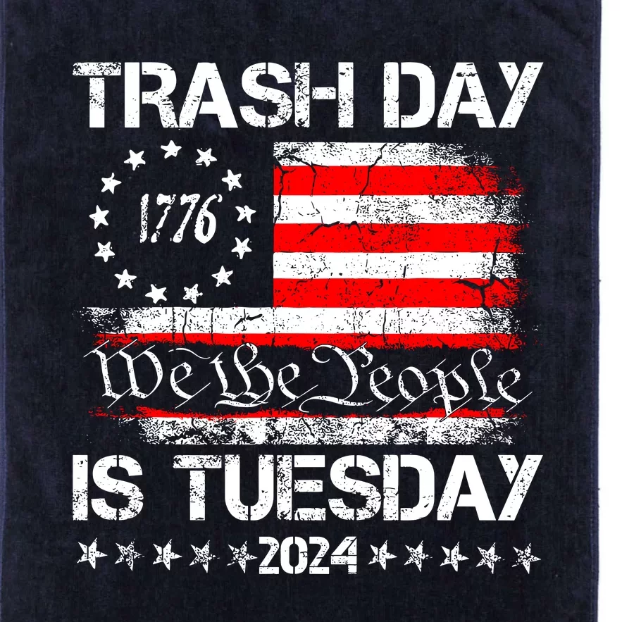 Trash Day Is Tuesday Platinum Collection Golf Towel