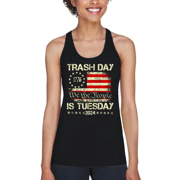 Trash Day Is Tuesday Women's Racerback Tank