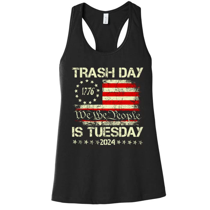 Trash Day Is Tuesday Women's Racerback Tank