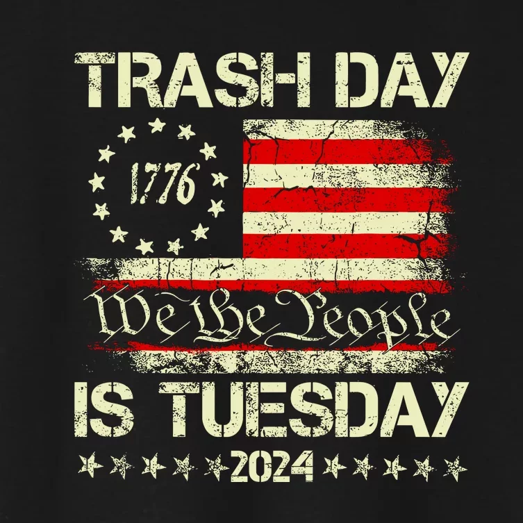 Trash Day Is Tuesday Women's Crop Top Tee