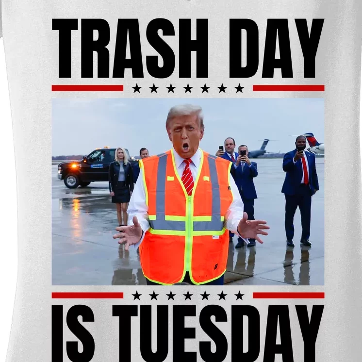 Trash Day Is Tuesday Women's V-Neck T-Shirt