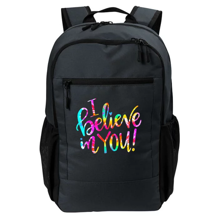 Tie Dye I Believe In You Teacher Testing Day Daily Commute Backpack