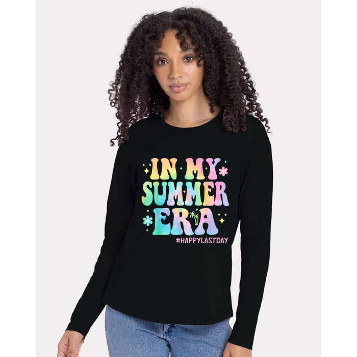 Tie Dye In My Summer Era Last Day Of School Teacher Summer Womens Cotton Relaxed Long Sleeve T-Shirt